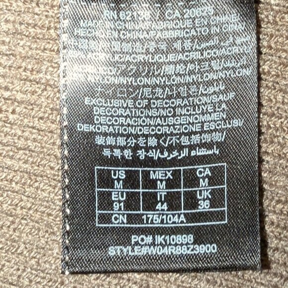 Guess | Taupe Brown Cold Shoulder Sweater Y2K Rhinestone Embellished | Medium - Picture 9 of 12